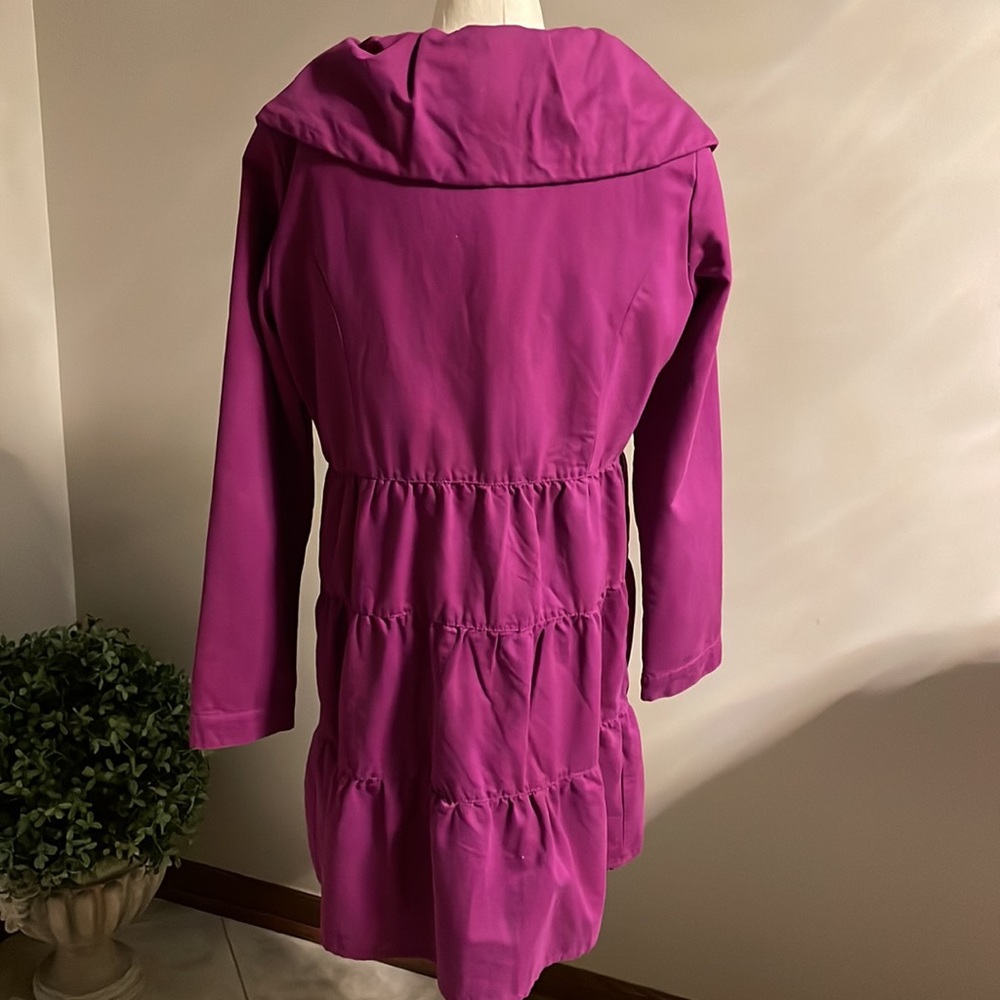 Xhilaration Women’s Cotton Fashion Coat statement collar size XL magenta color - Picture 2 of 13